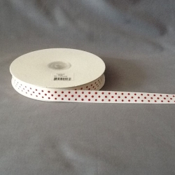 Grosgrain Ivory/Red Dots 50y.